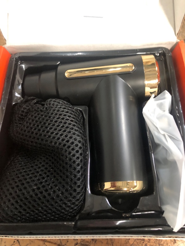 Photo 2 of cotsoco Christmas Gifts for Women/Men,Handheld Massage Gun Deep Tissue 6 Speeds Cordless Handheld Muscle Massager with 4 Heads,Type-C Charging,Gifts for Mom/Dad,Gold.