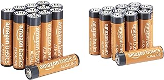 Photo 1 of Amazon Basics 24 Count AA & AAA High-Performance Batteries Value Pack - 12 Double AA Batteries and 12 Triple AAA Batteries 24 Count (Pack of 1)