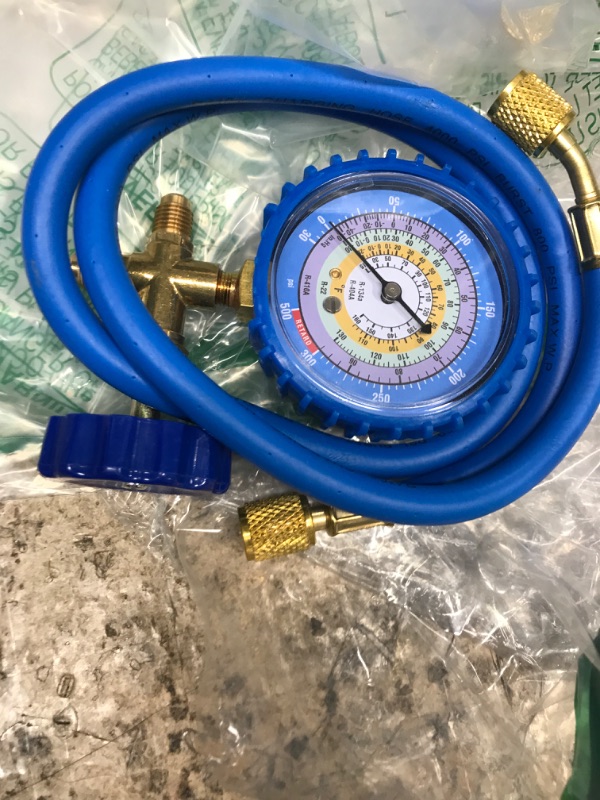 Photo 2 of R410a Recharge Kit AC Charging Hose, R134a R22 R404a R410a Manifold Gauge Hose Kit for Air Condition Refrigeration Charging Testing