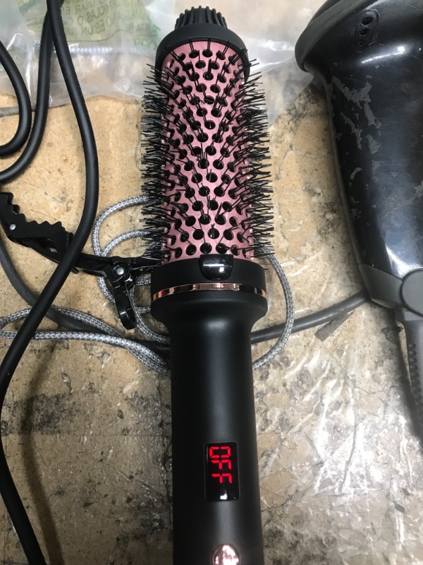 Photo 2 of CIVEYA Thermal Brush 1.5 Inch, Temp Adjustable Heated Round Brush, Ionic Thermal Round Brush Curling Iron, Thermal Hair Brush for Curling, Smoothing, Volumizing, Hot Round Brush Pink