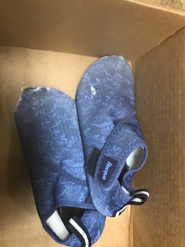 Photo 1 of Racqua Boys Girls Swim Shoes Kids Beach Surf Water Shoes Aqua Sports Shoes Barefoot Quick-Dry Aqua Yoga Socks Toddler Pool Shoes 8.5-9.5 Toddler Blue Dinosaur 2