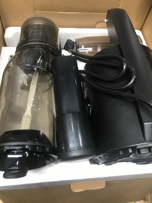 Photo 1 of Cold Press Juicer, AMZCHEF Compact Slow Masticating Juicer, 3" Wide Chute juicer machines, Upgraded Non-Clogging Filter, High Yield Juice, 250W Power (Black)