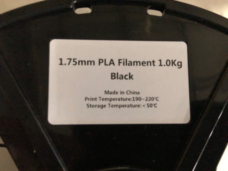 Photo 4 of Flashforge 3D Printer Filament PLA 1.75mm, 3D Printing Filaments 1kg Spool-Dimensional Accuracy +/- 0.02mm, Environmental Friendliness, no Smoke and no Odor (Black, PLA) Black PLA