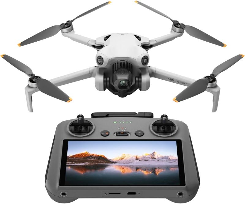 Photo 1 of DJI Mini 4 Pro (DJI RC 2), Folding Mini-Drone with 4K HDR Video Camera for Adults, Under 0.549 lbs/249 g, 34 Mins Flight Time, 20 km Max Video Transmission Distance, Omnidirectional Vision Sensing