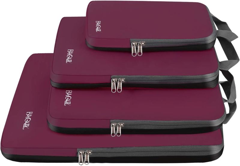 Photo 1 of 
BAGAIL 4 Set Compression Packing Cubes Travel Accessories Expandable Packing Organizers