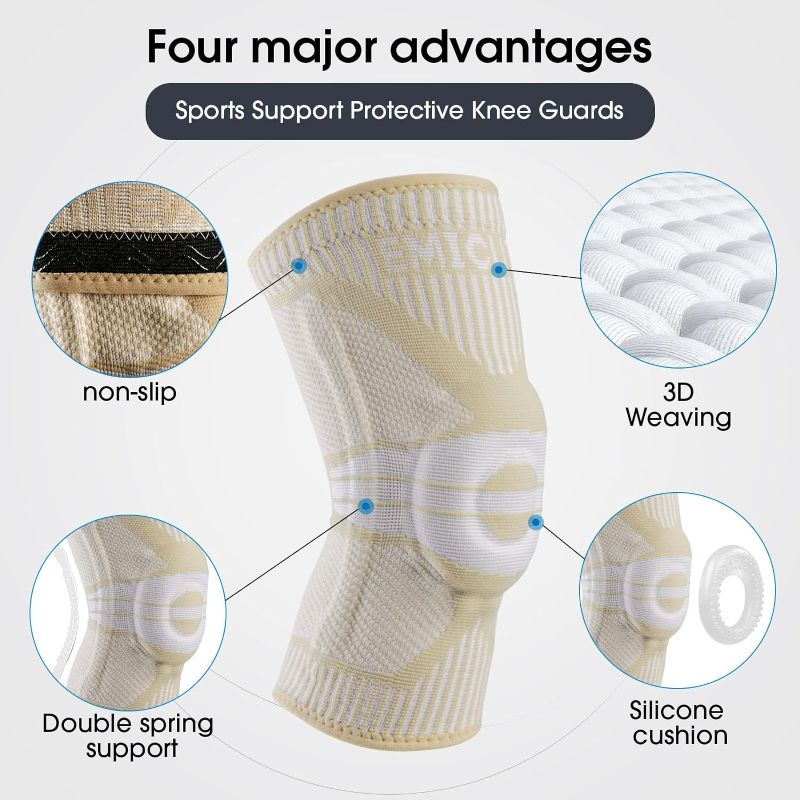 Photo 1 of Knee Sleeve – Knee Braces with Side Stabilizers - Knee Support for Knee Pain, Weightlifting, Sports and Workout SIZE 3XL