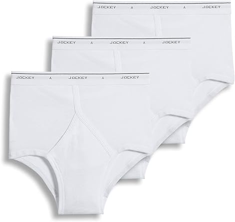 Photo 1 of Jockey Men's Underwear Classic Full Rise Brief - 3 Pack, Diamond White size 32 