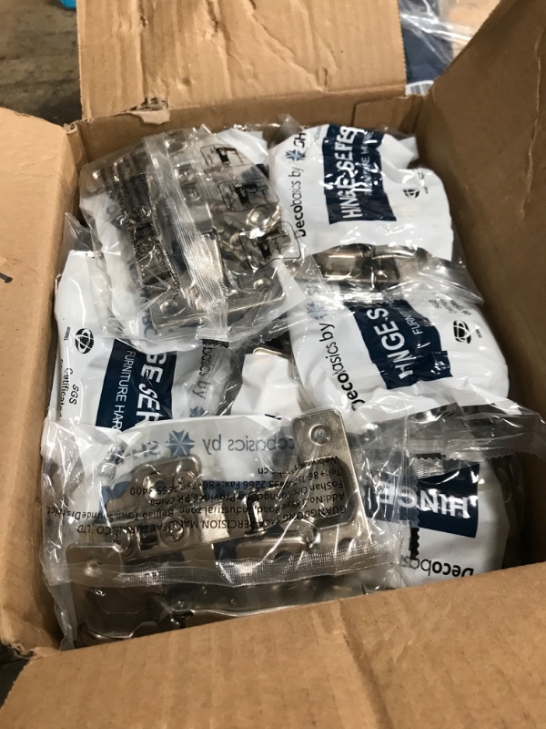 Photo 1 of DecoBasics Full Overlay Soft Close Cabinet Hinges for Kitchen Cabinets (50 Pcs) -105° Frameless Concealed Cabinet Door Hinge -3 Way Adjustability -Clip on Plate & Matching Screw for Easy Installation 50 Full Overlay