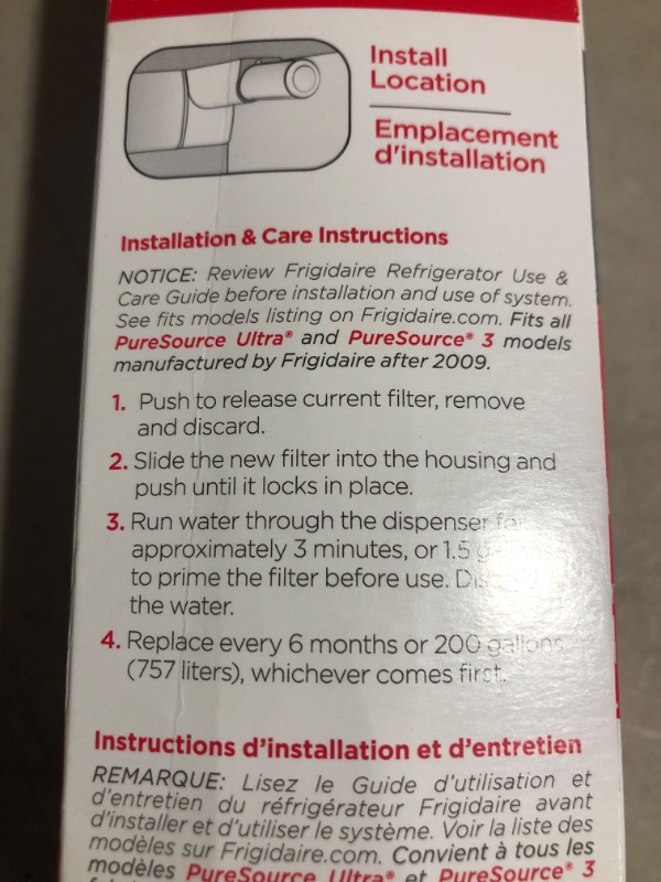 Photo 3 of (please see al images) Frigidaire PureSource Ultra Water and Ice Refrigerator Filter, Original, White