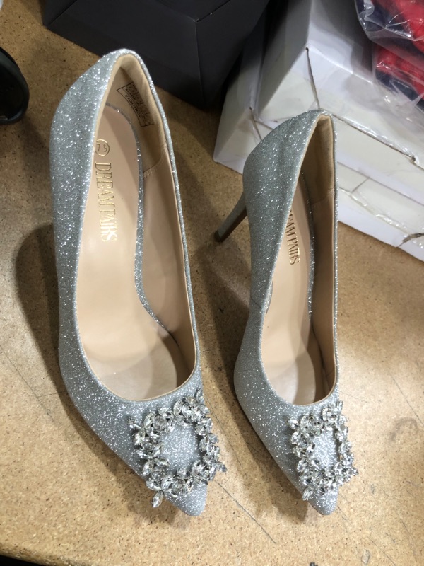 Photo 1 of Grey glitter high heels - 7.5 