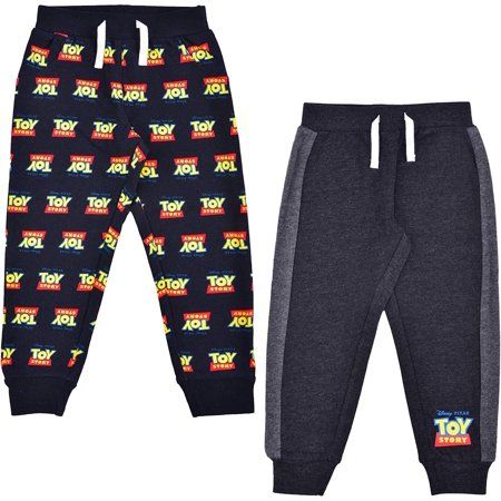 Photo 1 of Disney Boys Jogger Pants Set, Athletic Sweatpants with Toy Story Print, Grey/Black, Size 7
