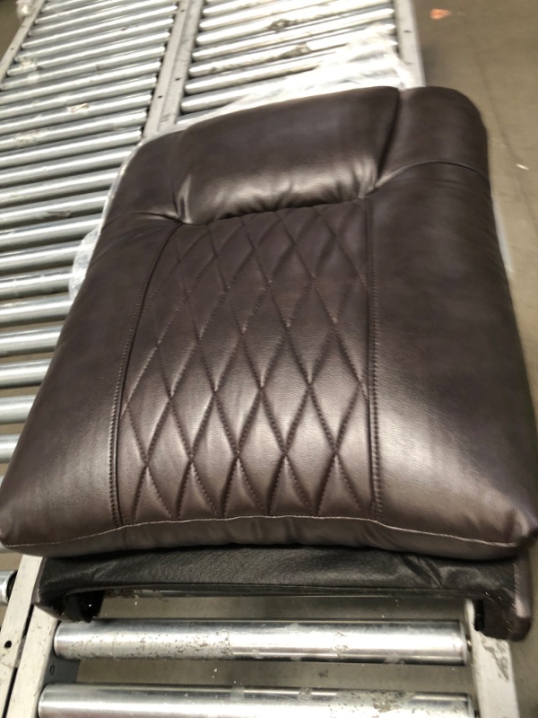 Photo 2 of [NONREFUNDABLE, FOR PARTS/ READ NOTES]
Merax Power Recliner Chair, Leather Lazy Boy Single Sofa with Cup Holders, Tray Table and Storage, Brown