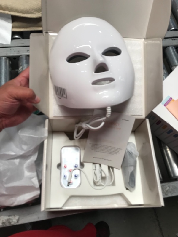 Photo 2 of **UNKNOWN IF FUNCTIONAL UNTESTED** NEWKEY Blue Light Therapy for Acne,7 Colors LED Face Mask Light Therapy, Blue Red Light Therapy Mask for Wrinkle Acne - Photon Skin Care Beauty Mask
