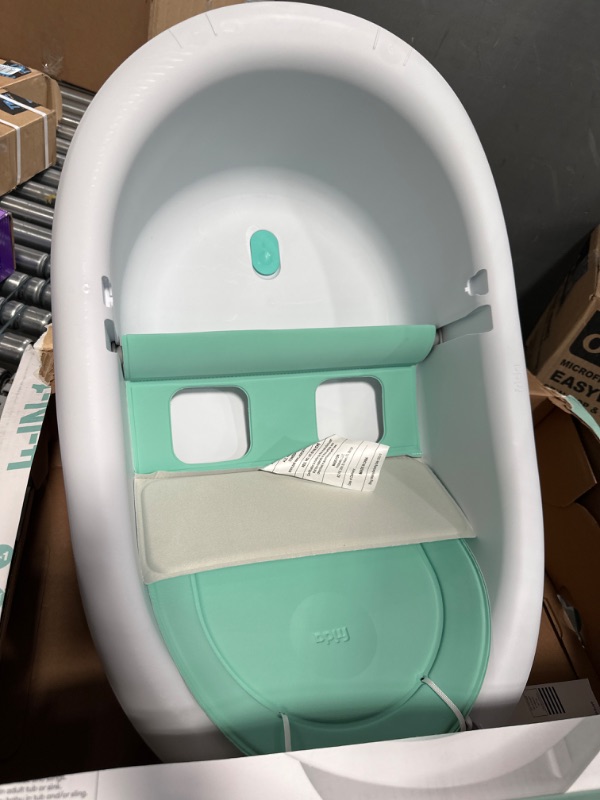 Photo 2 of 4-in-1 Grow-with-Me Bath Tub by Frida Baby Transforms Infant Bathtub to Toddler Bath Seat with Backrest for Assisted Sitting in Tub