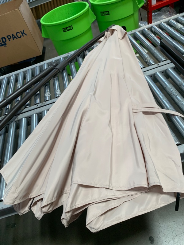 Photo 2 of **NONREFUNDABLE**FOR PARTS OR REPAIR**SEE NOTES**
wikiwiki 10ft Patio Umbrellas Offset Outdoor Umbrella Cantilever hanging Umbrellas w/Infinite Tilt, Fade Resistant Waterproof RECYCLED FABRIC Canopy & Cross Base, for Yard, Garden & Deck (Beige) Beige 10FT