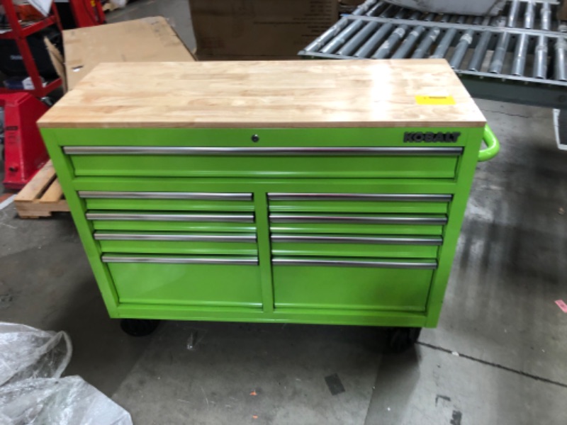 Photo 4 of **SEE NOTES** Kobalt 46.1-in L x 37.2-in H 9-Drawers Rolling Green Wood Work Bench
