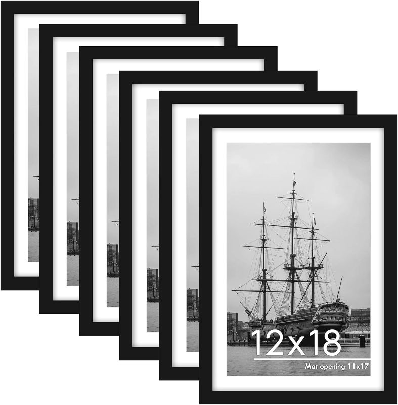 Photo 1 of (see images for damage) PEALSN 12x18 Picture Frame Set of 6, Display Pictures 