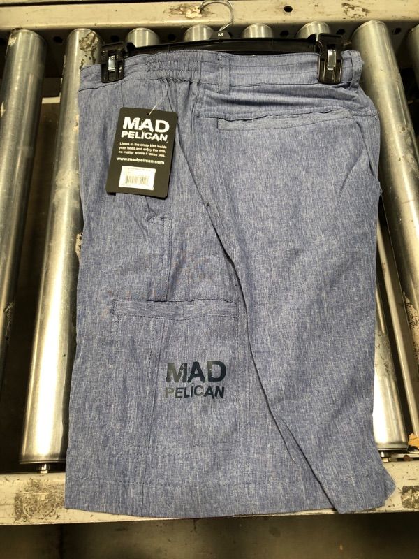 Photo 1 of Mad Pelican Welcome Aboard Donnie's Walking Shorts - BlUE
SIZE  LARGE 