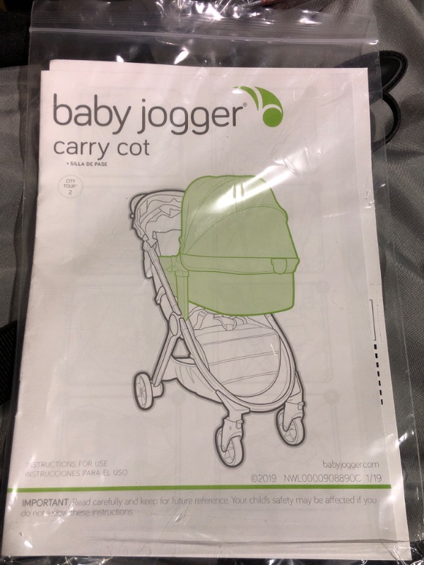 Photo 2 of Baby Jogger City Tour 2 Carry Cot, Slate
