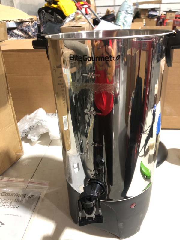 Photo 2 of (used)(see images) Elite Gourmet CCM040 Stainless Steel 40 Cup Coffee Urn Removable Filter For Easy Cleanup