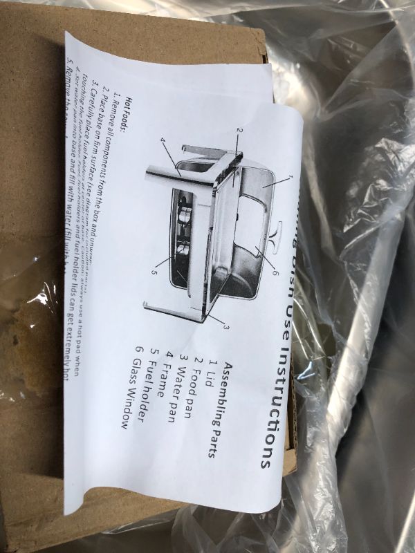 Photo 3 of ***USED - LIKELY MISSING PARTS - UNABLE TO VERIFY FUNCTIONALITY***
9 QT Roll Top Chafing Dish Buffet Set, Professional Food Warmer Buffet Set for Party, 1/2 Size Pan, Stainless Steel