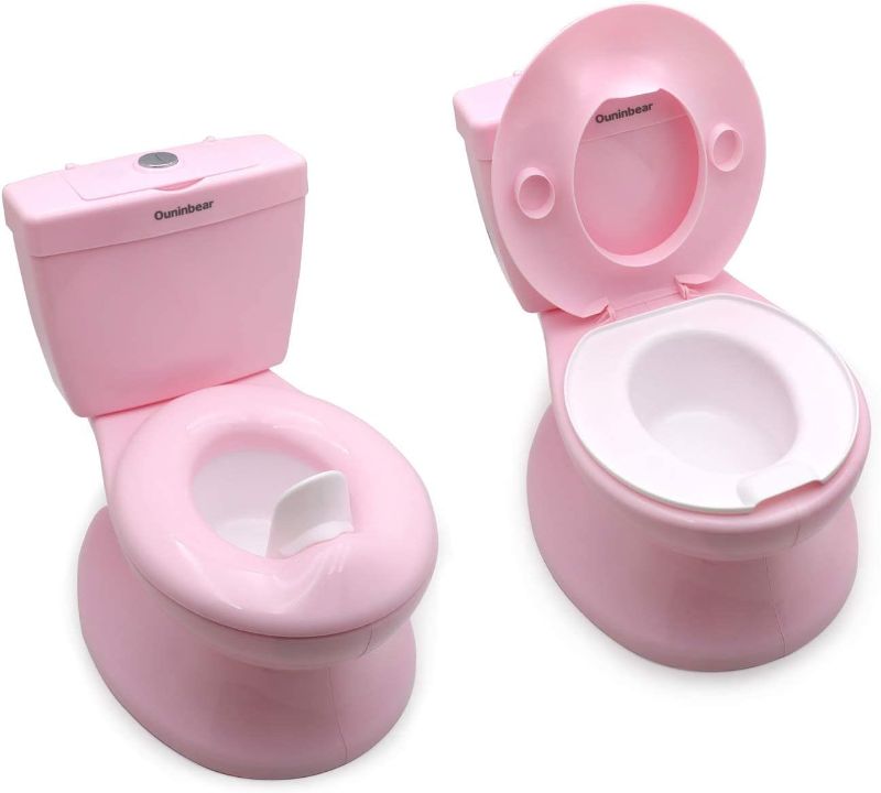 Photo 2 of HTTMT- Training Toilet Seat Chair For Toddler Boys kids & Girls with Flushing Sounds Pink (Center Push Flushing) [P/N: ET-BABY004-PINK]