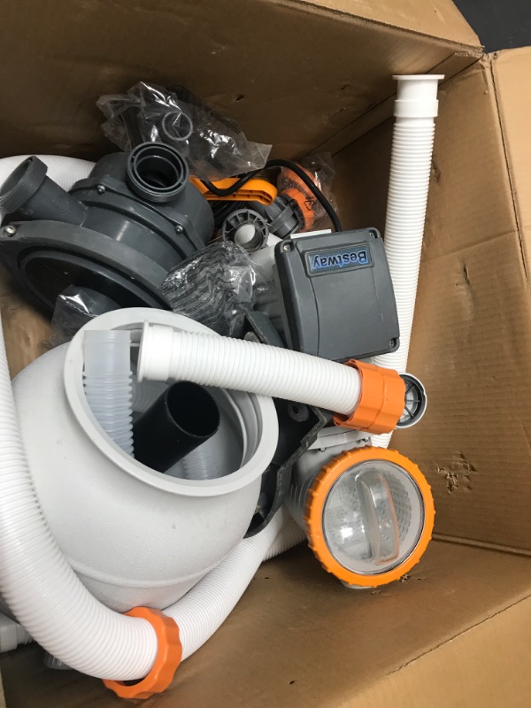 Photo 2 of Bestway Flowclear 2200 Gallon Sand Filter Pump with Adapters for 300 to 11,200 Gallon Above Ground Swimming Pools, Sand Sold Separately