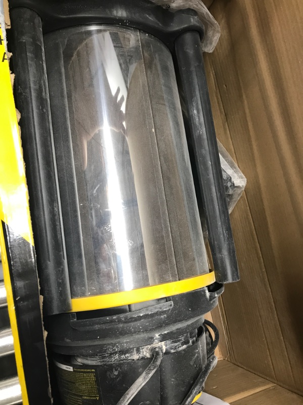 Photo 2 of ***NON-REFUNDABLE NO RETURNS SOLD AS IS**PARTS ONLY**Stanley - SL18129 Wet/Dry Vacuum, 4 Gallon, 4 Horsepower, Stainless Steel Tank Silver+yellow