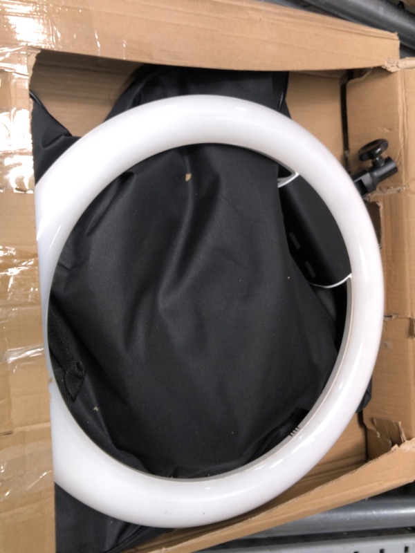 Photo 2 of 18 Inch Ring Light, Adjustable 2700-6500K Color Temperature LED Ring Light with Stand and Carrying Bag for Selfie, Makeup, TikTok, YouTube, Live Broadcast, Vlog White