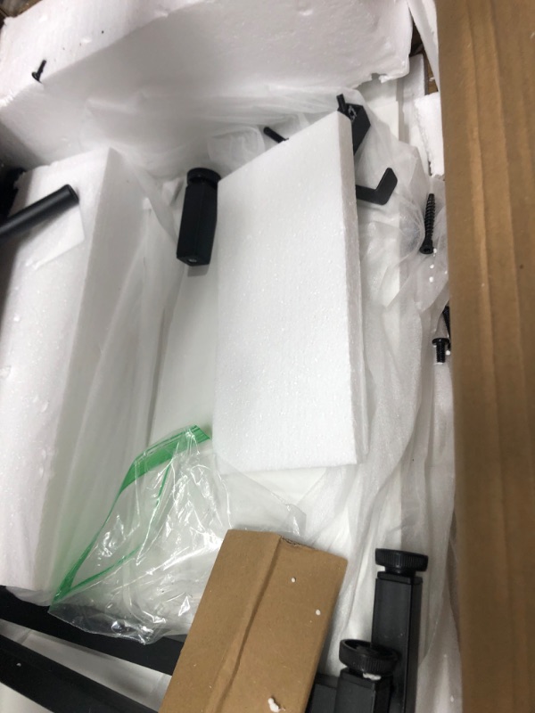 Photo 1 of *WHITE*- Tribesigns 69 Inch L Shaped Desk with Monitor Stand, Large Reversible Corner Desk with Storage Shelf, Industrial Computer Table Writing Desk for Home Office *WHITE*- 
