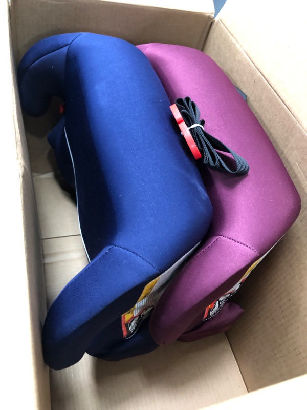 Photo 2 of Diono Solana, No Latch, Pack of 2 Backless Booster Car Seats, Lightweight, Machine Washable Covers, Cup Holders, Pink/Blue NEW! 2-Pack Pink/Blue