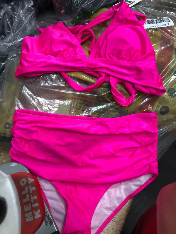 Photo 1 of hot pink 2 piece bathing suit for women -medium