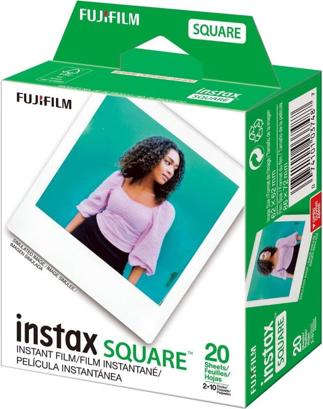 Photo 1 of Fujifilm Instax Square Twin Pack Film - 20 Exposures