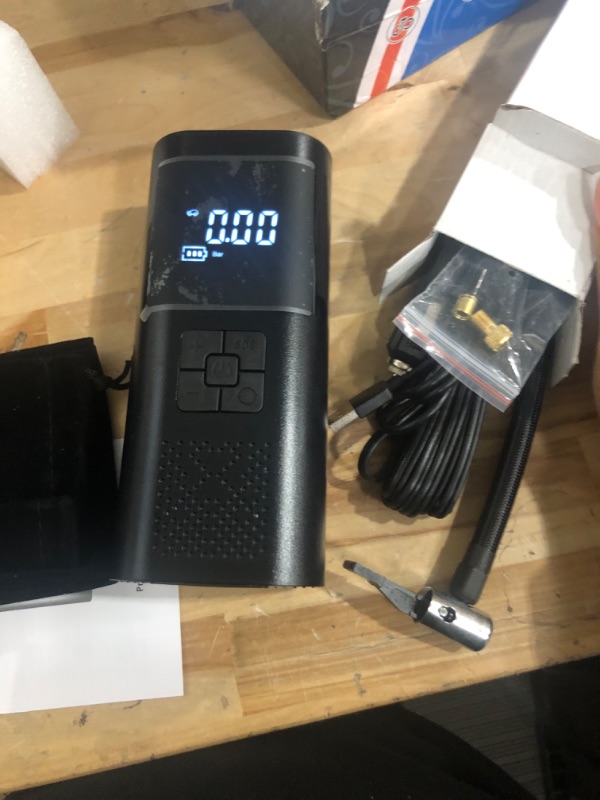 Photo 1 of Eazy2HD Tire Inflator Portable Air Compressor -150PSI & 6000mAh Portable Air Pump, Inflates 2X Faster for Cars, Bikes, Motorcycles, Balls. Precise LED Display Pressure Gauge with Auto-Off/Night Light.
