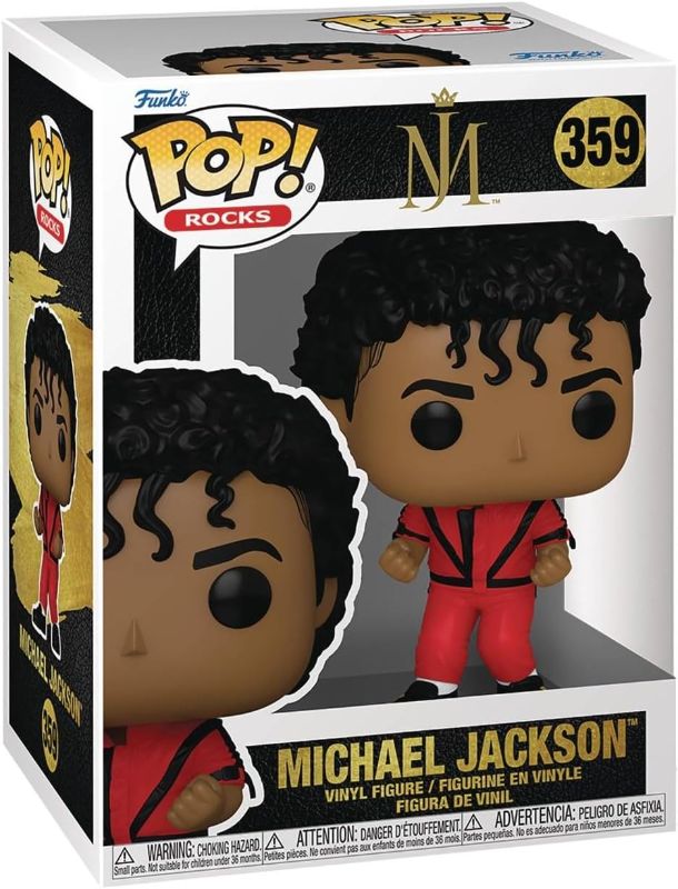 Photo 1 of POP Rocks: Michael Jackson - Thriller Funko Vinyl Figure (Bundled with Compatible Box Protector Case), Multicolored, 3.75 inches
