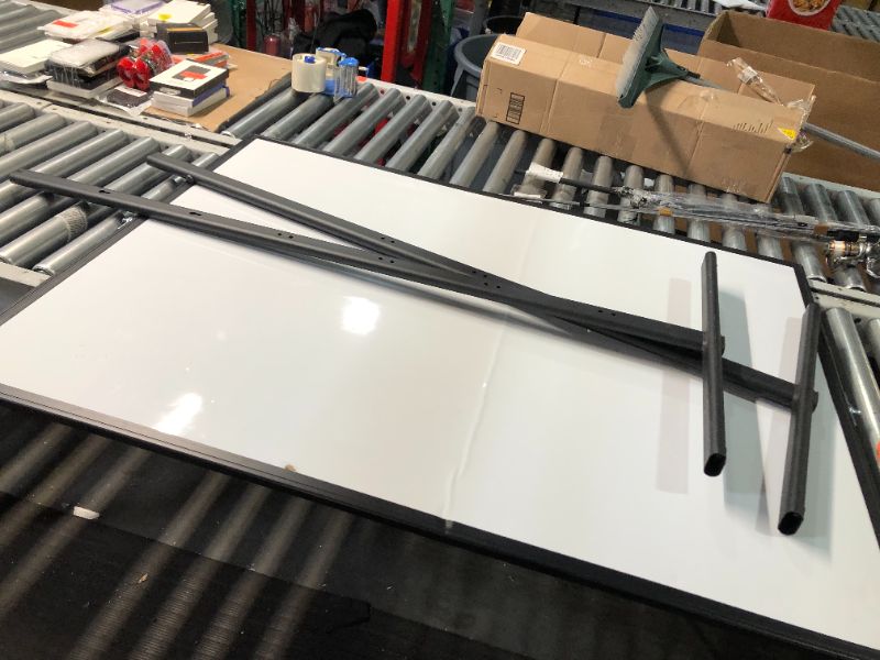 Photo 3 of ***DAMAGED - MISSING PARTS - SEE COMMENTS***
Mobile Whiteboard 48x36 inch Large 360° Rolling Adjustable White Board Easel with Stand on Wheels Locking, Double Sided Magnetic, for Home Office School, 15 Page FlipChart Pad Holder Marker Tray Black 48 X 36 I