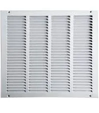 Photo 1 of 16 in. x 14 in. Steel Return Air Grille in White