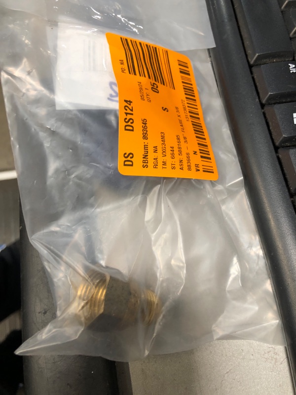 Photo 1 of 3/8 in. Flare x 3/8 in. FIP Brass Adapter Fitting