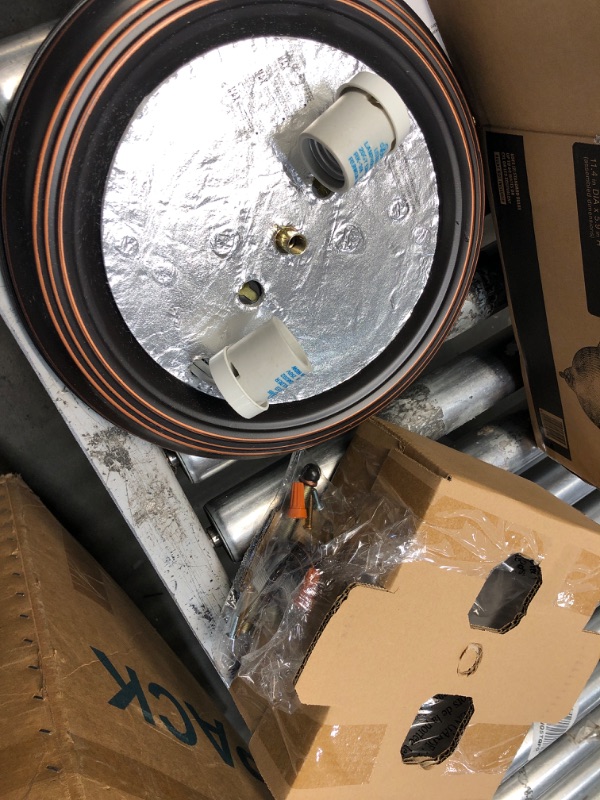 Photo 1 of 11 in. 2-Light Oil Rubbed Bronze Flush Mount