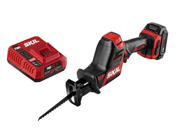 Photo 1 of SKIL PWR CORE 12-volt 2-Amp Variable Speed Brushless Cordless Reciprocating Saw (Charger Included and Battery Included)
