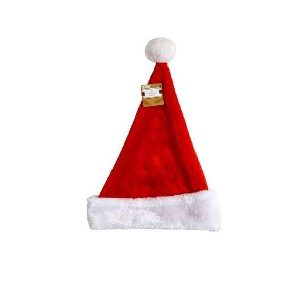 Photo 1 of Regent Plush Adult Traditional Christmas Santa Costume Hat, Red White, One-Size
