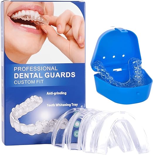Photo 1 of Mouth Guard for Grinding Teeth, 4 Pcs Mouth Guard for Sleeping at Night, Reusable Mouth Guards for Clenching Teeth at Night, Night Guard for Teeth
