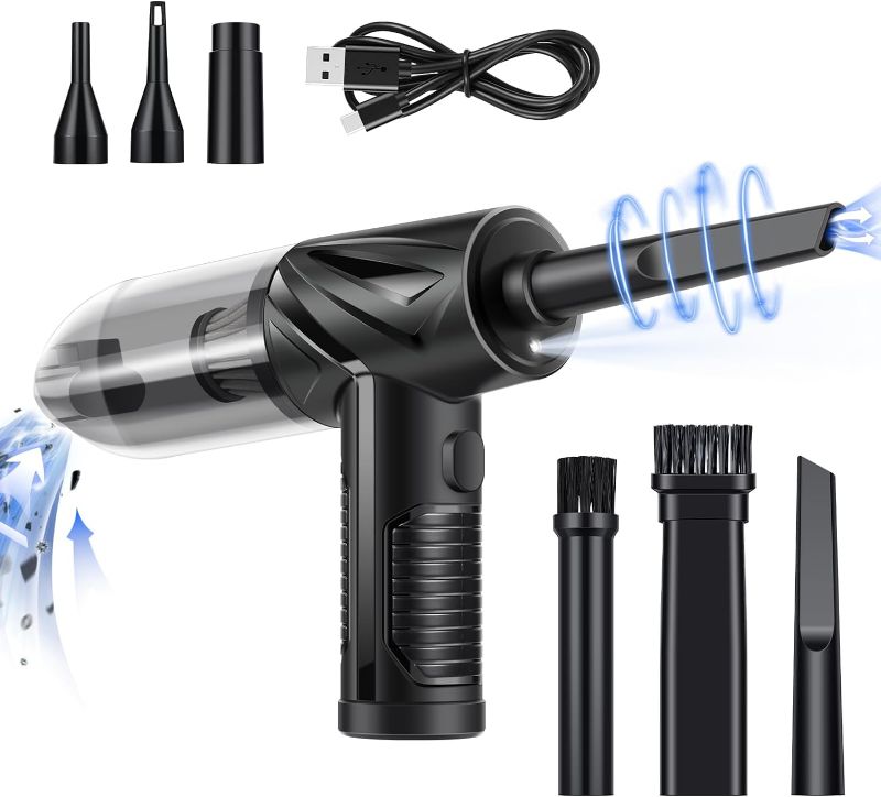 Photo 1 of Compressed Air - Keyboard Cleaner - 3 in 1 Electric Air Duster & Mini Computer Vacuum & Cordless Inflating Swimming Pool - Canned Air Blower Dust Off for Electronic,Office,Home Cleaning 
