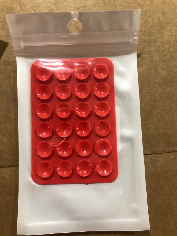 Photo 2 of Silicone Suction Cups for Cell Phone Case Adhesive Holding Durable and Easy to Use (Red)