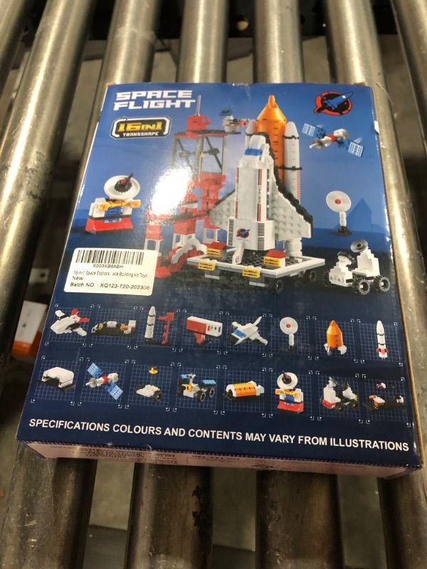 Photo 1 of 16 in 1 Space Rocket Launch Center Building Toy Set, STEM-Inspired Space Toy with Rocket, Launch Tower, Observatory, Control, Birthday Christmas Easter Gifts for 6 7 8 9 10 11 12 Year Old Boys 123-720