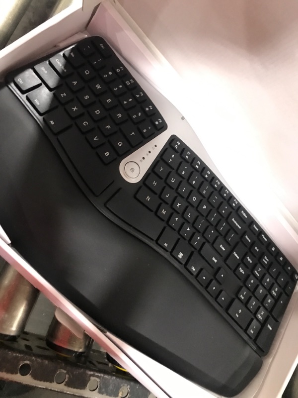 Photo 2 of Nulea Wireless Ergonomic Keyboard, 2.4G Split Keyboard with Cushioned Wrist and Palm Support, Arched Keyboard Design for Natural Typing, Compatible with Windows/Mac