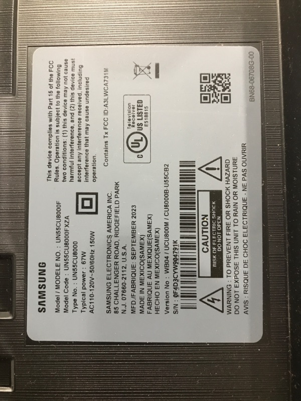 Photo 3 of SAMSUNG 55-Inch Class Crystal UHD CU8000 Series PurColor, Object Tracking Sound Lite, Q-Symphony, Motion Xcelerator, Ultra Slim, Solar Remote, Smart TV with Alexa Built-in (UN55CU8000, 2023 Model)