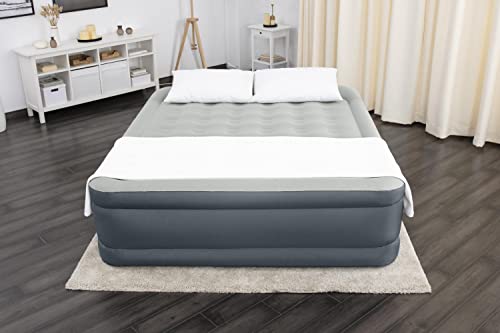 Photo 1 of SLEEPLUX King Air Mattress Extra Durable Non-Leak Tough Guard Material 22" Raised Airbed with Built in Pump + USB Charger (80" 72"x22") Grey
