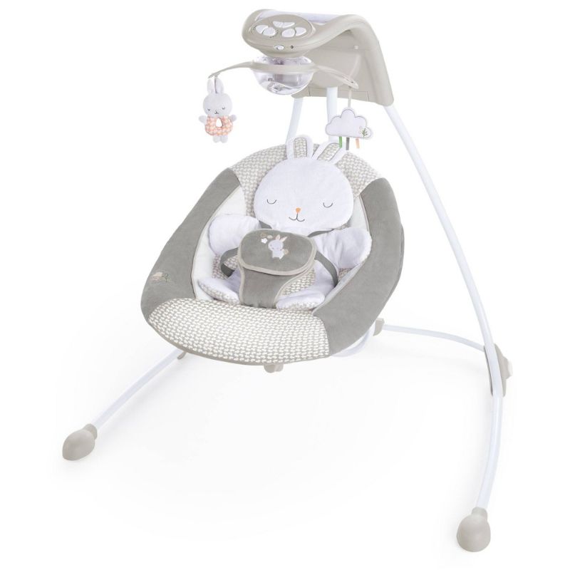 Photo 1 of Ingenuity InLighten Baby Swing - Easy-Fold Frame Swivel Infant Seat Lights - Twinkle Tails Bunny (Unisex)
