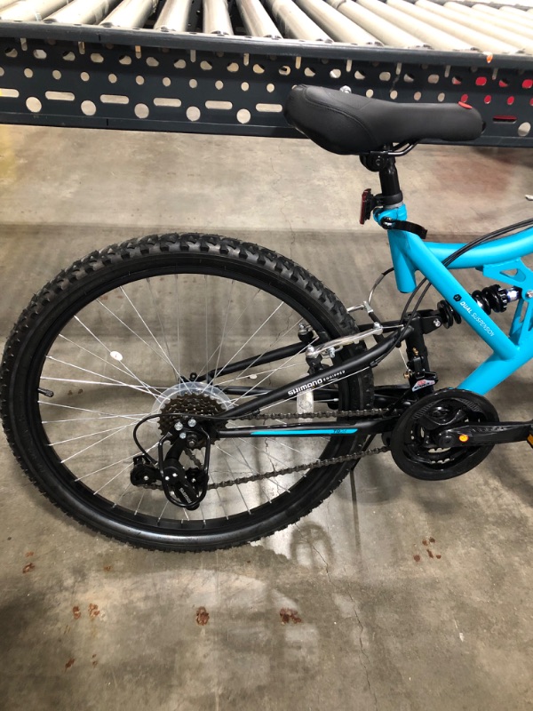 Photo 4 of Huffy 24 Trail Runner Girls Full Suspension Mountain Bikes Teal Blue
